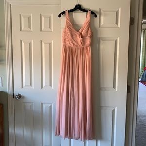 J Crew Heidi long dress in silk chiffon